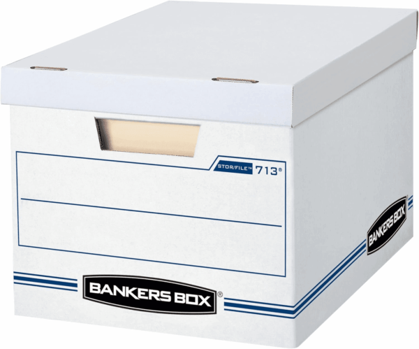 12 Pack Standard Duty File Storage Boxes, Standard Assembly, Removable Lid, Letter/Legal (0071301)