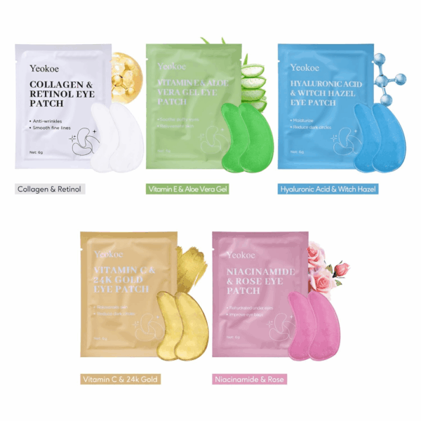 Under Eye Patches for Dark Circles,Eye Mask for Puffy Eyes with Collagen,Retinol,Vitmin C,Hyaluronic Acid and Niacinamide Face Masks Skincare Spa Gifts for Woman 20Pairs - Image 7