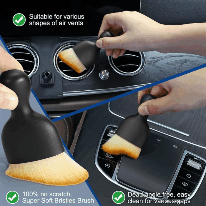 Car Interior Duster Detail Brush Cleaning Gel Kit, Soft Dash Vent Dusting Slime Putty Detailing Brushes Accessories Essentials Supplies Tools for Auto,Truck,Suv,Rv - Image 5