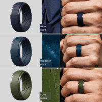 Men'S Silicone Rings 10Mm Wide 2.5Mm Thick Rubber Bands, Breathable,Variety Multipack 1-7 - Image 4