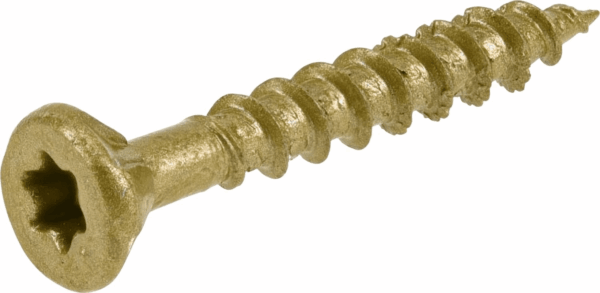 48594 Wood Screws, #8 X 1-1/4", Premium Outdoor Deck Screws, Rust Resistant, Epoxy Coated Bronze, 1Lb Box, 242 Pcs