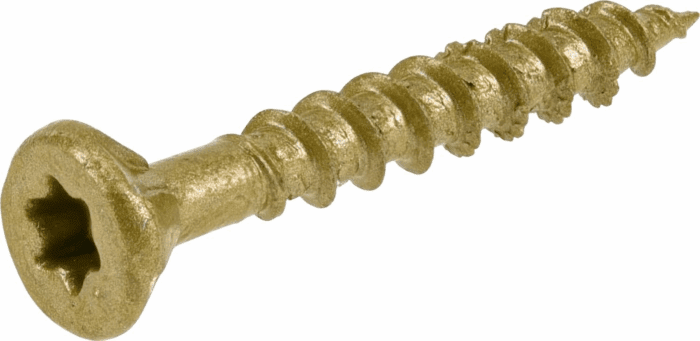 48594 Wood Screws, #8 X 1-1/4", Premium Outdoor Deck Screws, Rust Resistant, Epoxy Coated Bronze, 1Lb Box, 242 Pcs