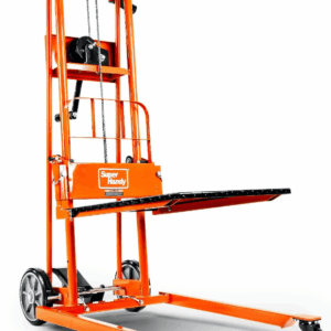 Material Lift Winch Stacker, Pallet Truck Dolly, Lift Table, Fork Lift, 330 Lbs 40" Max Lift W/ 8" Wheels, Swivel Casters [Patent Pending]