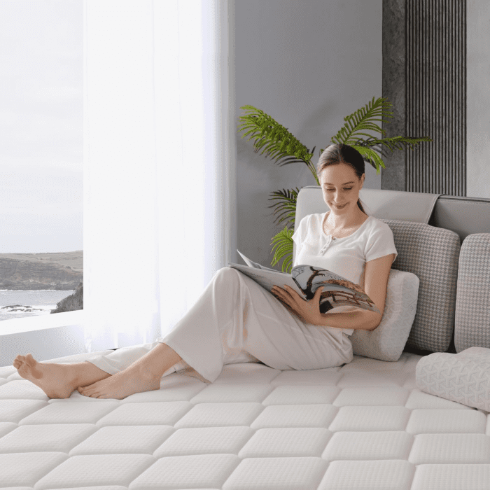 Queen Mattress, 10 Inch Queen Hybrid Mattresses in a Box with Memory Foam, Medium Firm Individual Pocket Spring for Edge Support, Fiberglass Free, Breathable, Certipur-Us - Image 6