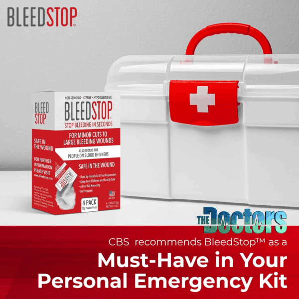 ™ First Aid Powder for Blood Clotting, Trauma Kit, Blood Thinner Patients, Camping Safety, and Survival Equipment for Moderate to Severe Bleeding Wounds or Nosebleeds 5 Pack 15G - Image 4