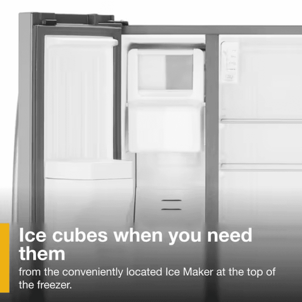 24.6-Cu Ft Side-By-Side Refrigerator with Ice Maker ,Water and Ice Dispenser ( Fingerprint Resistant Stainless Steel ) - Image 8