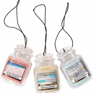 Hanging Car Jar® Ultimate 3-Pack Air Fresheners, Neutralizes Odors up to 30 Days, Includes: Beach Walk, Pink Sands, and Sun and Sand (Pack of 3)