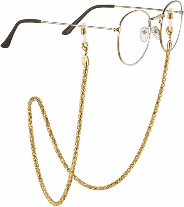 Glasses Chain, Eyeglass Strap for Women Sunglasses - 14K Gold Eyeglasses Chain, Eye Glasses Holders around Neck