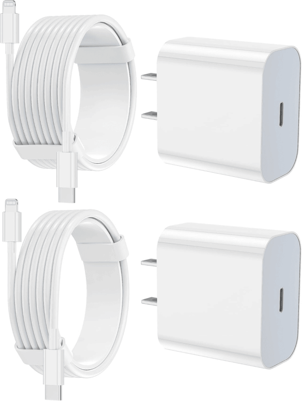 Iphone Charger Fast Charging 2 Pack Type C Wall Charger Block with 2 Pack [6FT&10FT] Long USB C to Lightning Cable for Iphone 14/13/12/12 Pro Max/11/Xs Max/Xr/X,Airpods Pro