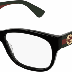 GG 0278O 011 Black Plastic Rectangle Eyeglasses 55Mm, 55-15-145