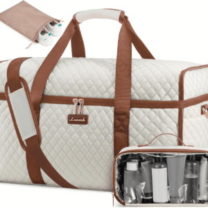 Travel Duffle Bag, Weekender Bags for Women, Carry on Duffel Bags for Airplanes, Overnight Bag with Toiletry Bag, Hospital Bag for Labor and Delivery, Yoga Gym Bag with Wet Pocket, 3Pcs Set