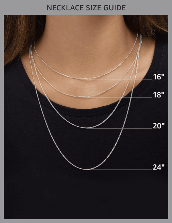 Genuine or Created Gemstone Birthstone Flower Pendant Necklace with Chain in Sterling Silver, 18" (Previously Amazon Collection) - Image 4