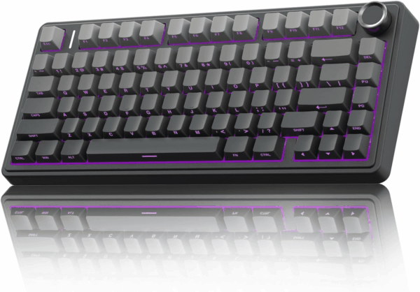 F75 Pro Wireless Mechanical Keyboard,75% Gasket Hot Swappable Custom Keyboard,Rgb Backlit,Pre-Lubed Reaper Switches,Side Printed PBT Keycaps,2.4Ghz/Usb-C/Bt5.0 Mechanical Gaming Keyboards - Image 9