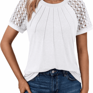 Womens Summer Tops Spring Shirts Trendy Vacation Outfits Short Sleeve Business Tshirts Fashion Casual Blouses