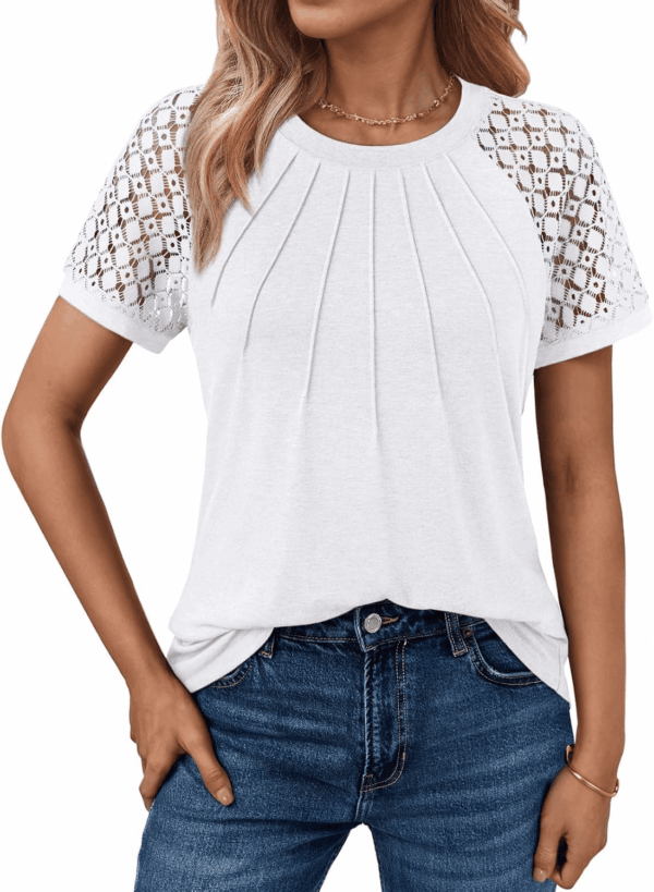 Womens Summer Tops Spring Shirts Trendy Vacation Outfits Short Sleeve Business Tshirts Fashion Casual Blouses