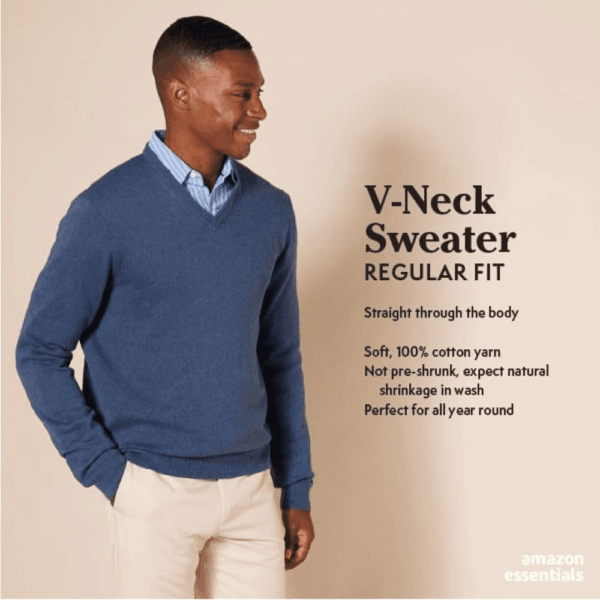 Men'S V-Neck Sweater (Available in Big & Tall) - Image 2