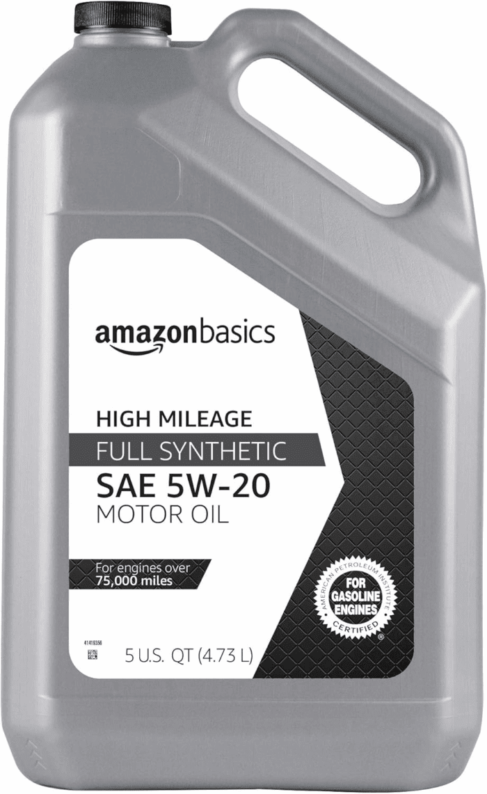 High Mileage Motor Oil, Full Synthetic, SN Plus, 5W-20, 5 Quart