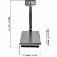 Foldable 600LB Weight Computing Postal Scale, Floor Platform Digital Scale, Accurate Warehouse Large Shipping Mailing LB/KG Calculator - Image 6