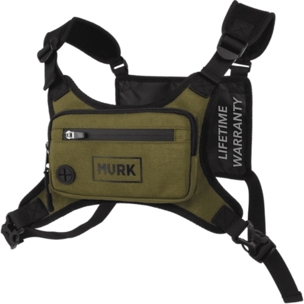 Water Resistant Chest Pack - Running Vest for Workouts, Running Phone Holder Extra Storage, Lightweight Running Pack