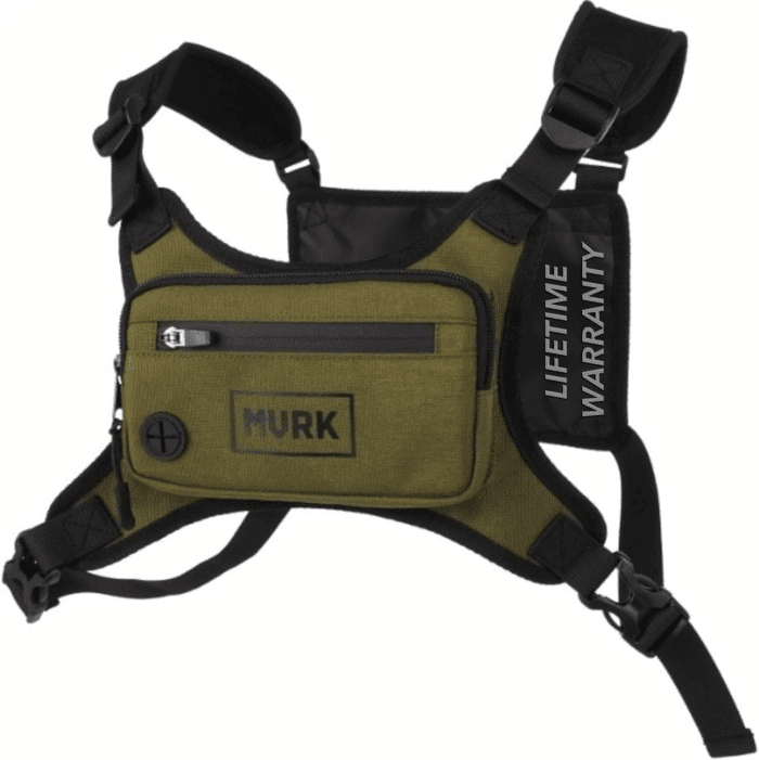 Water Resistant Chest Pack - Running Vest for Workouts, Running Phone Holder Extra Storage, Lightweight Running Pack