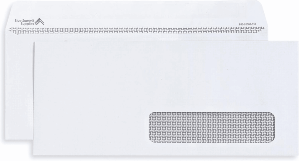 500 Self Seal Number 10 Single Right Window Envelopes - Security Lining - Designed for Secure Mailing of Invoices, Documents, and Business Statements, 4 1/8 X 9 1/2 Inches, 500 Ct