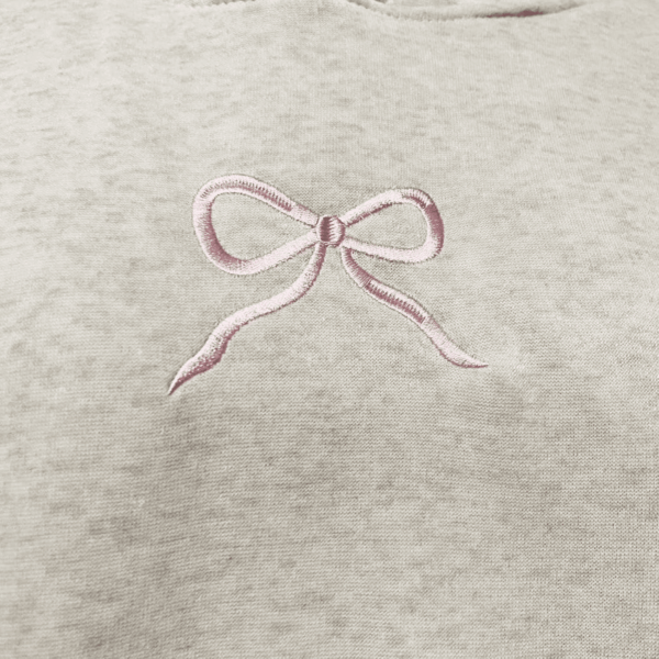 Embroidery Hoodies Women Cute Bowknot Graphic Preppy Pullover for Teen Girl Oversized Long Sleeve Hood Sweatshirt - Image 7