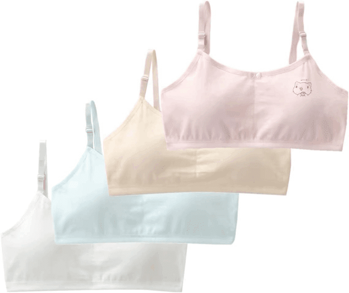 Big Girls Bra Comfort Flex Fit Seamless for Girl Teens with Adjustable Straps, Pull-On Design