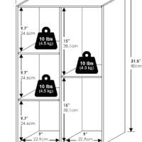 Luder 5-Cube Reversible Open Shelf, Amber Pine - Image 3