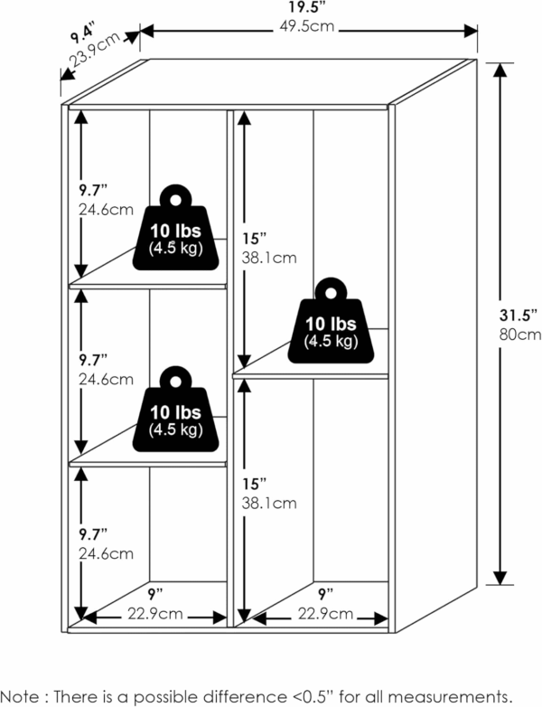 Luder 5-Cube Reversible Open Shelf, Amber Pine - Image 3