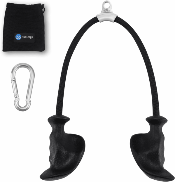 Tricep Rope with Ergonomic Handles, 36 Inch Tricep Pull down Rope for Cable Machine, Pulley System, Triceps Rope Cable Attachment for Gym, Home