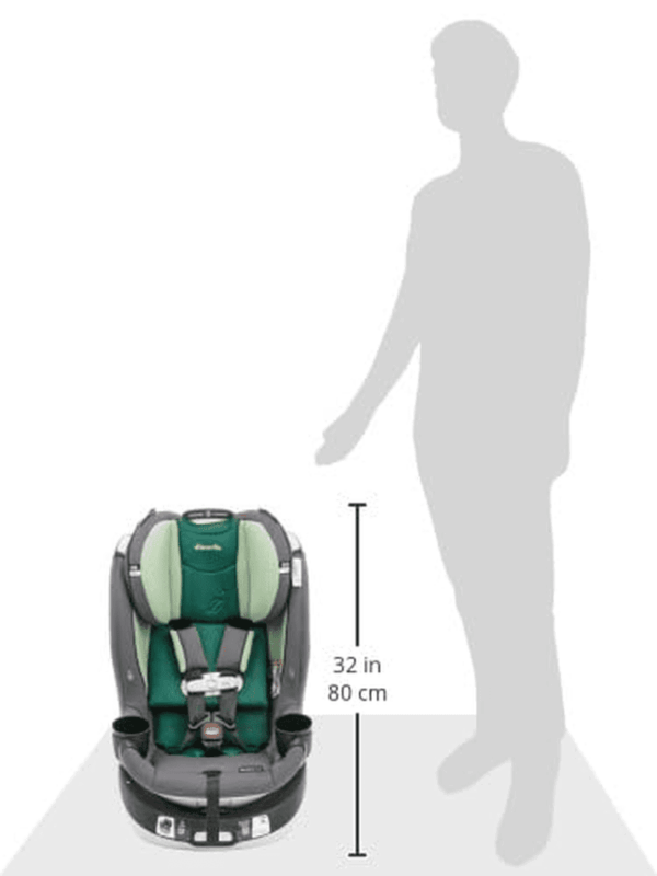 Gold Revolve360 Slim 2-In-1 Rotational Car Seat with Green & Gentle Fabric (Peridot Green) - Image 3