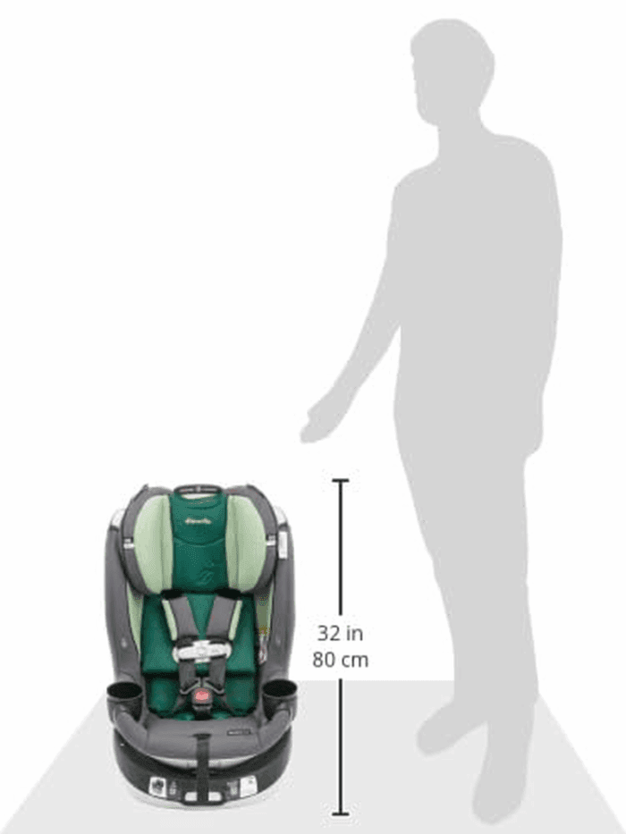 Gold Revolve360 Slim 2-In-1 Rotational Car Seat with Green & Gentle Fabric (Peridot Green) - Image 3