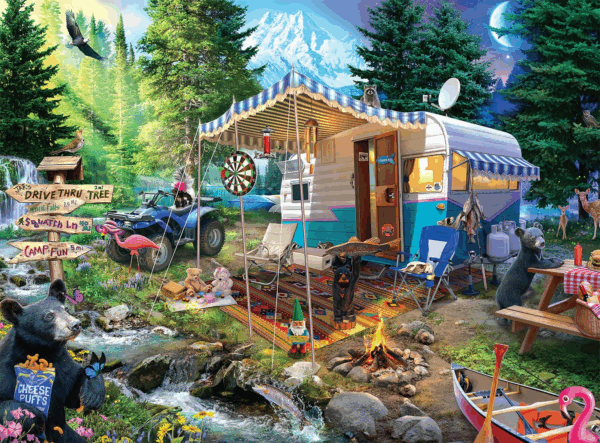 - Jeff Haynie - Mountain Retreat - 1000 Piece Jigsaw Puzzle for Adults - Challenging Puzzle Perfect for Game Nights - Finished Puzzle Size Is 26.75 X 19.75