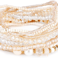 Bohemian Crystal Beaded Stackable Bracelets Handmade Colorful Crystal Pearl Seed Beads Bracelets for Women Jewelry - Image 2