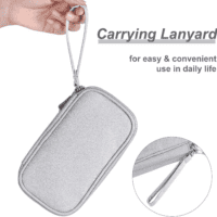 Electronics Accessories Organizer Pouch Bag, Designed for Power Adapter/Charger/Cables/Mouse, for Travel (Light Grey) - Image 5