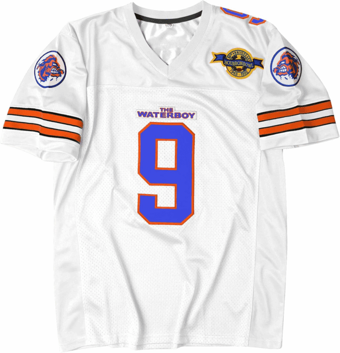 90S Football Jersey for Party,Bobby Boucher #9 the Waterboy Sandler 50Th Anniversary Movie Football Jersey