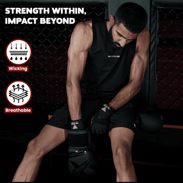 Gel Boxing Hand Wraps Inner Gloves for Men & Women, 80Cm Quick Wrist Straps, Padded Knuckle Protection for Muay Thai Kickboxing, Hand Wraps for Boxing & Martial Arts - Image 4