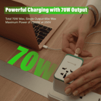 Roamplug Universal Travel Adapter with 4G Wifi Mobile Hotspot and US 1GB Data, All-In-One International Power Plug Adapter, 4 USB Ports and Max 70W Output for EU UK AUS - Image 6