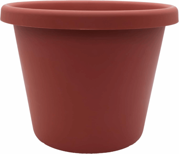 Classic round Plastic Plant Pot W/Rolled Rim - Lightweight & UV Resistant Flower Pot for Herbs & More - Outdoor & Indoor Plant Pots W/Drainage (17 Inch Clay, Pack of 1)