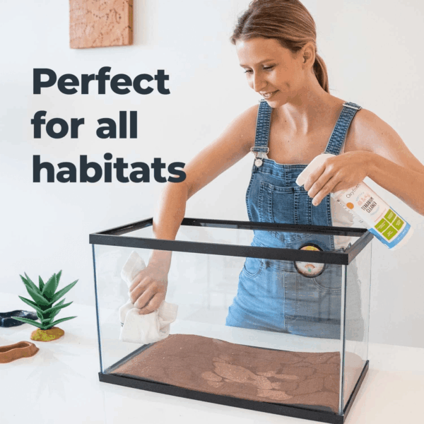 Premium Terrarium Cleaner – Professional Amphibian and Reptile Terrarium Smell Eliminator – Safe & Quickly Removes Waste & Odors – Streak Free Glass – Bleach Free - Image 5