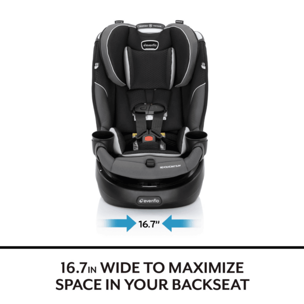 Revolve360 Slim 2-In-1 Rotational Car Seat (Canton Black) - Image 5
