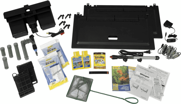 55 Gallon Aquarium Kit with Fish Tank, Fish Net, Fish Food, Filter, Heater and Water Conditioners - Image 3