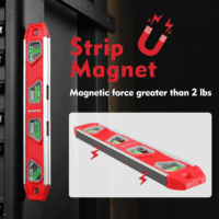 12 Inch Torpedo Level, Magnetic Small Leveler Tool, Plumbing Level with Pitch Vial, Aluminum Reinforced, 4 Bubbles, V-Groove for Conduit Bending - Image 3