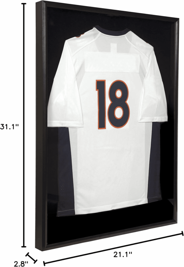 - Sports Jersey Display Case - Shadow Box - 20"X30" - Black Wall Mount - Jersey Display Cabinet - Wall Hanging - Sports Memorabilia - Sports Room Décor - Image 8