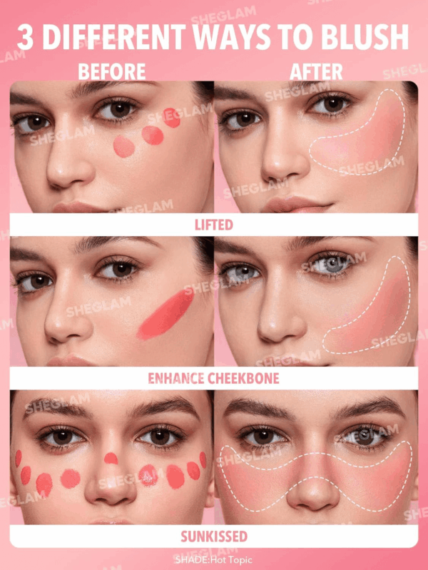 Color Bloom Liquid Blush Makeup for Cheeks Matte Finish-Cutie Pie - Image 4