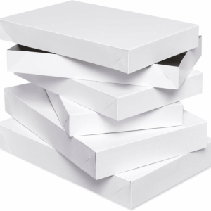 White Valentines Day Gift Boxes with Lids, 3 Medium and 2 Large (5-Count)