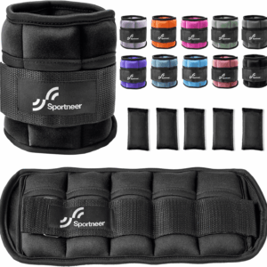 Adjustable Ankle Weights 1 Pair 2 4 6 8 10 Lbs Leg Weight Straps for Women Men, Weighted Ankle Weights Set for Gym,Fitness, Workout,Walking, Jogging,1-5 Lbs Each Ankle, 1 Pair 2-10 Lbs