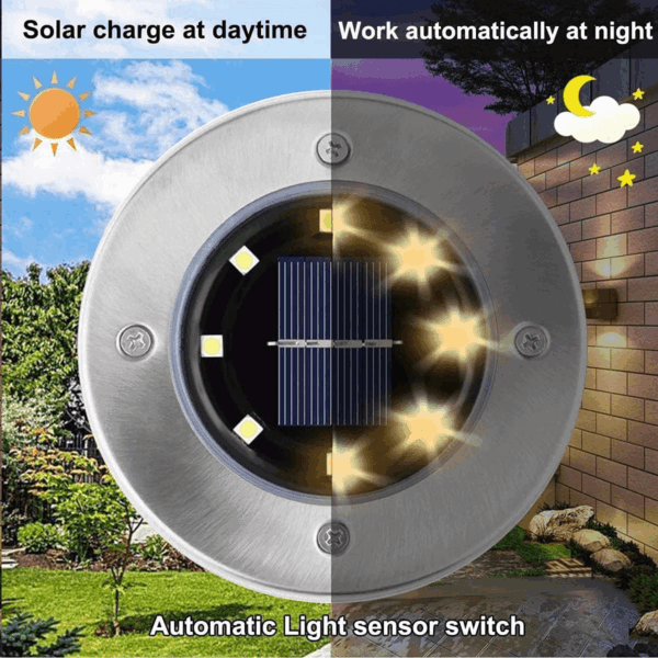 Solar Ground Lights, Waterproof Solar Garden Lights, Upgraded Outdoor Garden Waterproof Bright In-Ground Lights, Landscape Lights for Pathway,Yard,Deck,Lawn,Patio,Walkway (12 Pack Warm Light - Image 2