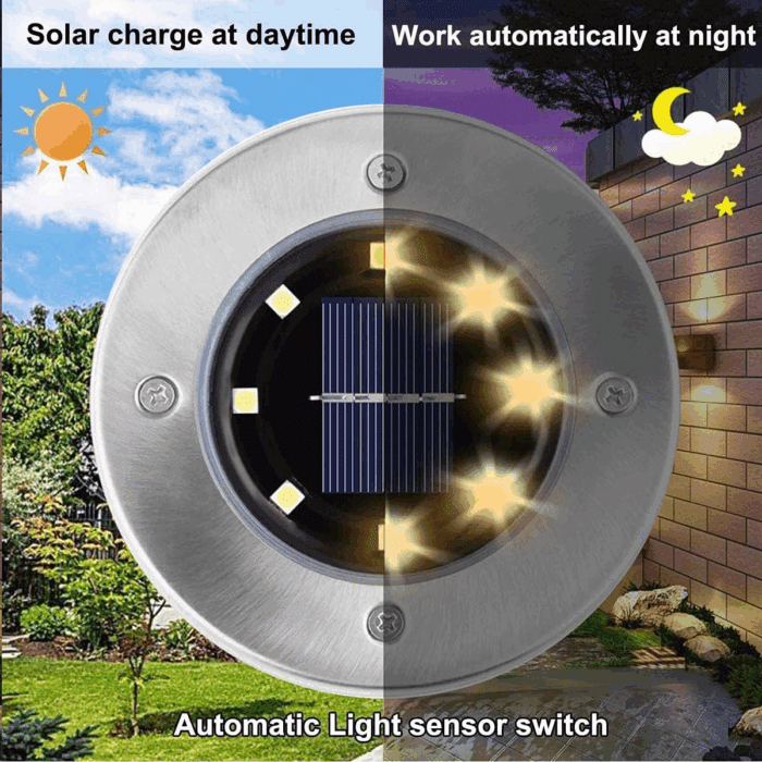 Solar Ground Lights, Waterproof Solar Garden Lights, Upgraded Outdoor Garden Waterproof Bright In-Ground Lights, Landscape Lights for Pathway,Yard,Deck,Lawn,Patio,Walkway (12 Pack Warm Light - Image 2