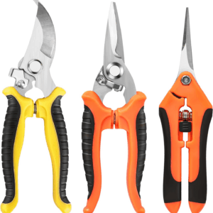 3-Pack Stainless Steel Pruning Shears, Pruning Snips and Clippers for Gardening